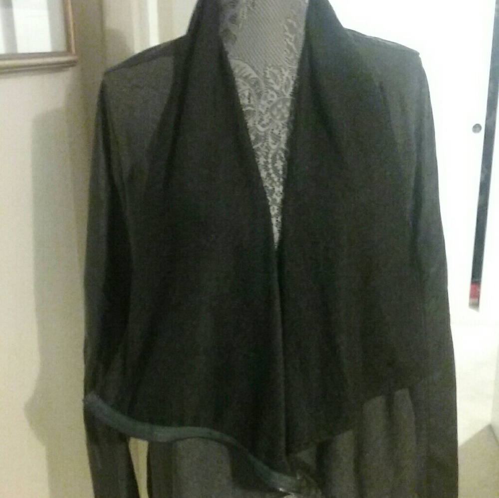 Blank NYC Knit & Faux Leather Moto Jacket